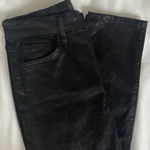Jen7 By 7 For All Mankind Coated Printed Ankle Skinny Jean